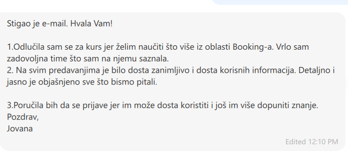 Впечаток од учесничка 3